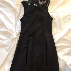 Black dress with lace on top